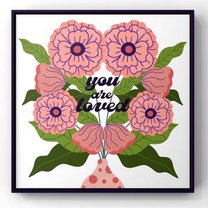 ✨NEW✨Original 8x10 Illustration Love Quote Flower Art Wall Print …